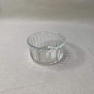 1x Ribbed Glass Ramekin Dish Food Crafting Wedding Party Tea Light Desert - Picture 1 of 6