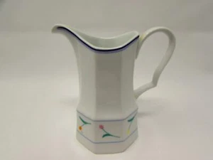 Sundance by Christopher Stuart Creamer Yellow Pink & Red Floral Border Blue Trim - Photo 1 sur 2