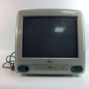 Vintage 1998 All In One Apple iMac PowerPC G3 Turquoise Monitor Only