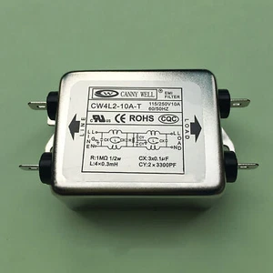 Durable AC 110-250V 10A/20A Bipolar Power Filter EMI Filter Wave Filter Rejector - Picture 1 of 2