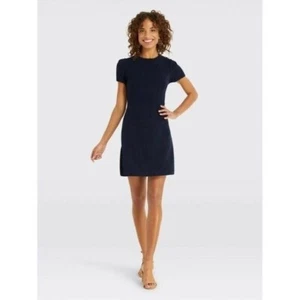 NWT Draper James Nassau Navy Sailor Ribbed Knit Dress, size M - Picture 1 of 11