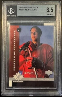 1997-98 Upper deck RC Simon Gagne Rookie BGS 8.5 - Image 1 of 2