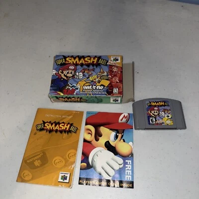 Super Smash Bros. (Nintendo 64 N64) Authentic Complete - Image 1 of 4