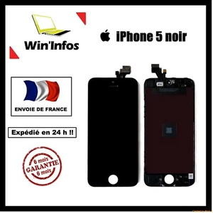 VITRE TACTILE + ECRAN LCD Qualité Professionnelle pour iPhone 5 NOIR - Photo 1 sur 1