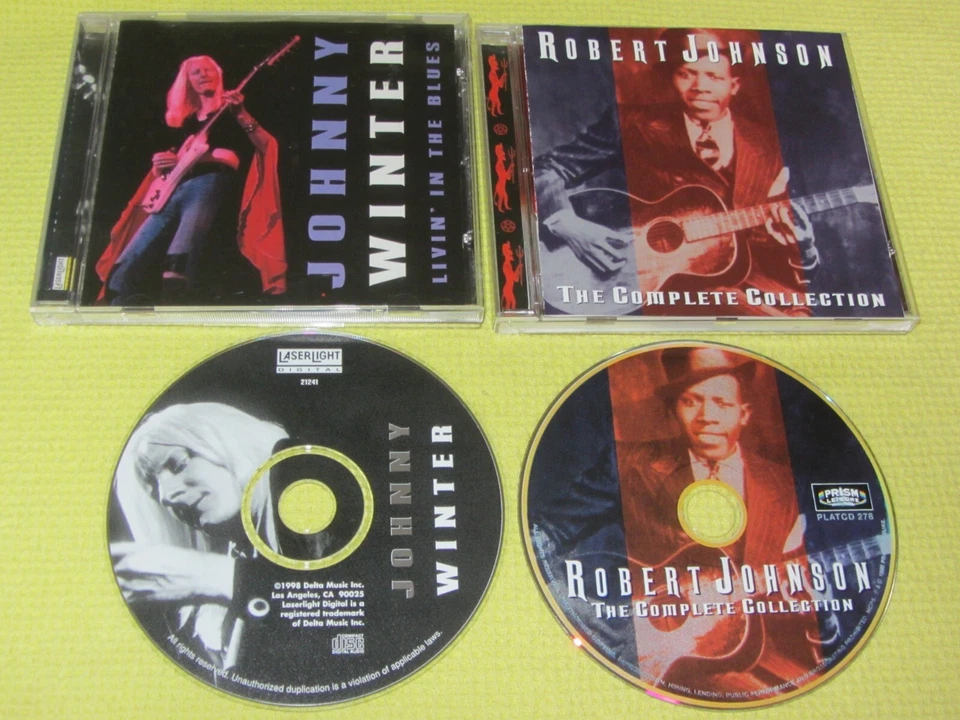 Johnny Winter Livin In The Blues & Robert Johnson The  Collection 2 CD Albums - Image 1 of 1