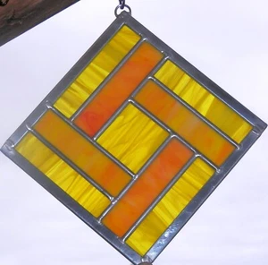 Glasmalereischeibe - gelb / orange - Domglas. custom made #5 - Bild 1 von 2