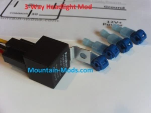 POLARIS SPORTSMAN 3 WAY HEADLIGHT HEADLAMP BULB MOD SNOW PLOW POD 500 600 700 - Picture 1 of 8