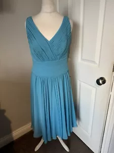 Frank Lyman Blue Chiffon Size 10 Overlay Knee-length Dress - Picture 1 of 17