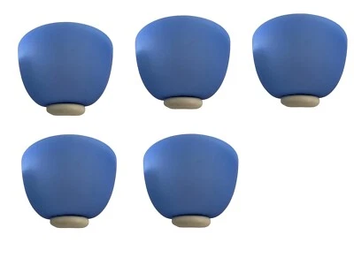 Apliques italianos de vidrio azul de Granfo Lampadari, años 80, juego de 5 Foto 1 de 4