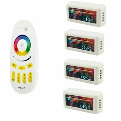 wifi 2.4G Touch RF Wireless 4 Zone remote Controller RGBW RGB LED Strip light - Image 1 of 4