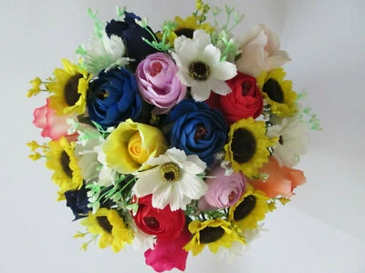 6 ROSEN SONNENBLUMEN RANUNKELN o. MARGERITEN Kunstblumen Wohnzimmer Haus Deko - Bild 1 von 2