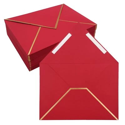 Paquete de 50 sobres rojos 5x7 auto sellados A7 invitación de boda tarjeta fotográfica envío por correo Foto 1 de 4