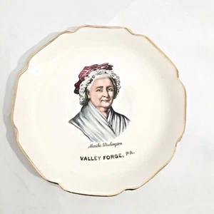 Souvenir Porzellan George Martha Washington Valley Forge PA Teller Sammler - Bild 1 von 3