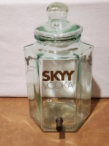 Großer Skyy Vodka Werbung Glas Party Getränkespender Messing Zapfen Italien - Bild 1 von 10