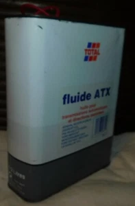 ANCIEN BIDON HUILE 2L . TOTAL FLUIDE ATX . OIL CAN MOTOR . BIDON VIDE - Picture 1 of 7