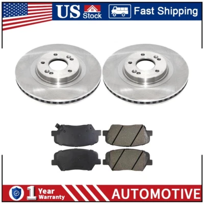 Rotores de freio dianteiro e pastilhas de freio de cerâmica PZ para 2014 Kia Sorento - Imagem 1 de 4