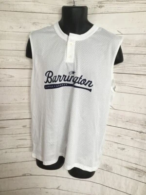 Camiseta High Five Blanca Jersey - Barrington Little League #7 - Sin Mangas Talla L Foto 1 de 4