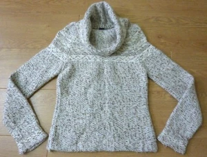 GAP Jumper Ladies Funnel Neck Chunky Wool Cream Size Small - Picture 1 of 12