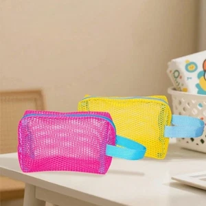 Mesh Cosmetic Storage Bag Large Capacity Coin Purse Storage Organizer Travel - Picture 1 of 16