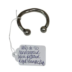 Brazalete Brazalete Brazalete Brazalete Rígido Plateado Artesanal Extremo Bola España UNO de 50 - Imagen 1 de 9