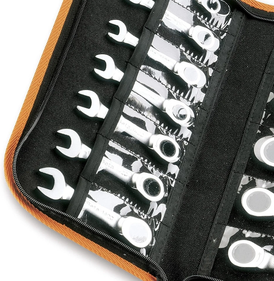 BETA 142c/A12 Set 12 Chiavi Combinate corte a Cricchetto Dritte 8-19mm - Immagine 1 di 3