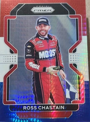 2022 Panini Prizm Racing Tri Color Hyper Prizm  #28 - Ross Chastain - Be A Moose - Image 1 of 2