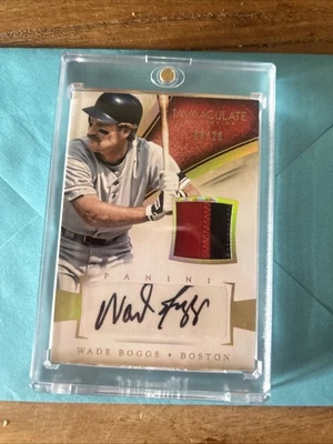2014 Panini Immaculate Collection - Autograph Material Wade Boggs #14 Prime /20 - Image 1 of 4