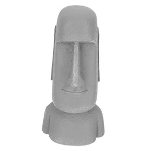 Easter Island Head Statue Resin Mini Moai Figurine Garden Sculpture Funny - Picture 1 of 8