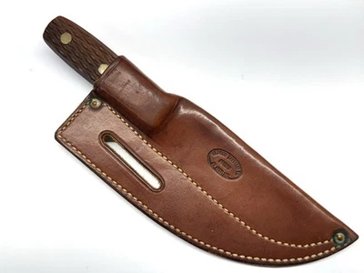 Cuchillo de talabartería El Paso funda Russell Green River Works cuchillo Foto 1 de 4