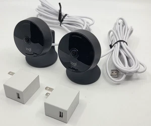 2x Logitech Circle View Weatherproof Wired Home Security Camera VR0018 - Photo 1/6