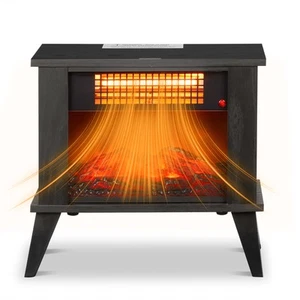ZOKOP 15 in. Electric Fireplace Infrared Heater, Freestanding Fireplace Stove - Picture 1 of 12