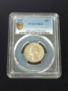 Cuarto de plata Washington 1937 graduado PCGS PR66 #47797655 - Imagen 1 de 4