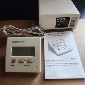 US WEST Caller ID PA25-20 1996 telephone accessories - Photo 1/6