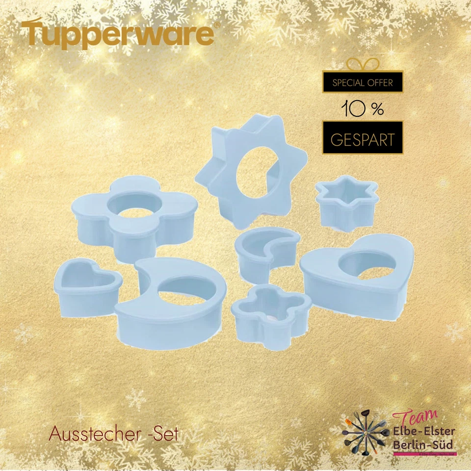 Tupperware Ausstecher Set 8 teilig Ausstechformen Plätzchen Kekse !statt 9,90€! - Bild 1 von 2