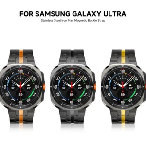Cinturino Acciaio Inox Metal Link Chiusura Magnetica per Galaxy Watch Ultra 47mm - Foto 1 di 18