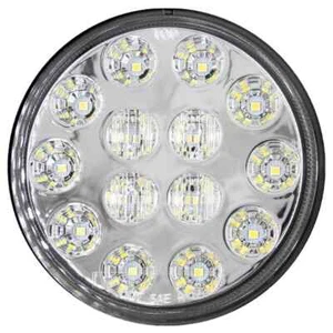 METRA HEISE HE-TR4007 / 4" ROUND (CLEAR/WHITE) 14-LED LIGHT **NEW** - Bild 1 von 2
