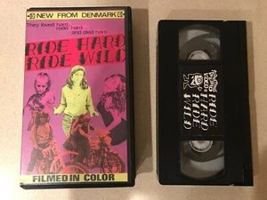 Ride Hard, Ride Wild (VHS, 1995, Something Weird Video) Danish Bikersploitation - Picture 1 of 3