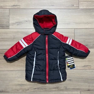 iXtreme Baby Jungen Kleinkind Farbblock aktive gefütterte Jacke rot schwarz 24 Monate - Bild 1 von 12