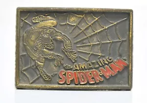FIBBIA CINTURA IN OTTONE VINTAGE 1979 INCREDIBILE SPIDERMAN MARVEL FUMETTI LICENZA LEE CO. - Foto 1 di 4