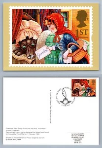 Red Riding Hood & The Wolf / Greetings - 1994 PHQ #GS2g H/S Used Card - Picture 1 of 1
