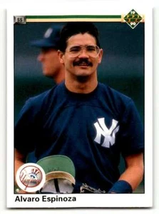 1990 Upper Deck #163b Alvaro Espinoza New York Yankees Baseball Card ID:60825 - Picture 1 of 2