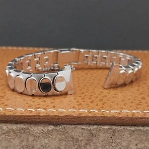 1/2" White Gold-Filled MCM JB Champion Ladies Unused 1950s Vintage Watch Band - Picture 1 of 9