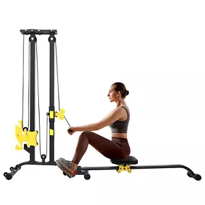 Klimmzugmaschine Multifunktion Low Row Bar Kabel Fitness Body Workout Gym - Bild 1 von 24