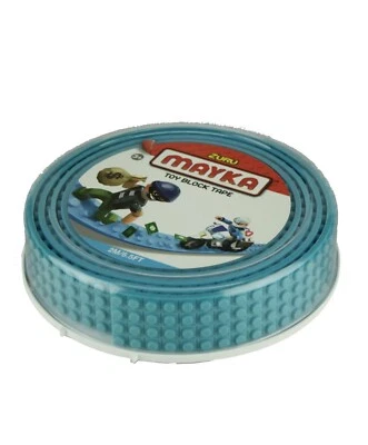 Zuru Mayka Toy Block Tape 2M/6.5 FT Light Blue 4 Row Compatible Lego Cut Stick - Image 1 of 3