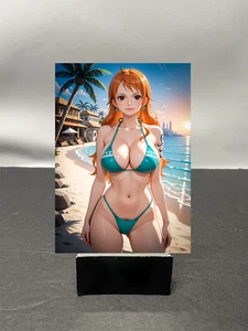 Nami One Piece Waifu Anime Custom Art Trading Card NSFW AVAILABLE W6022 - Picture 1 of 2