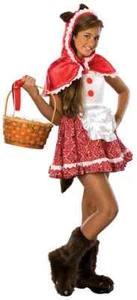 Red Riding Hood Little Fairy Tale Fancy Dress Up Halloween Teen Tween Costume - Picture 1 of 4