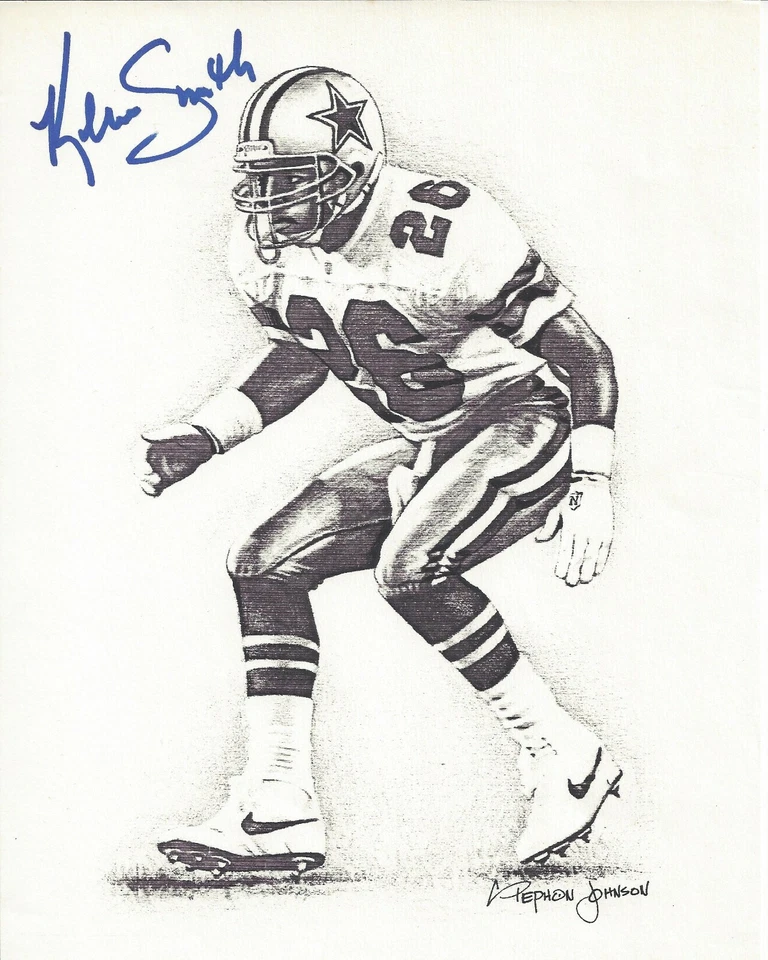 凯文·史密斯亲笔签名 8 x 10 达拉斯牛仔绘画印刷品免运费 B110 — 第 1/1 张图片