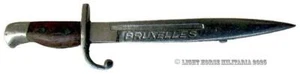 WWI Western Front France Flanders Bruxelles Bayonet Souvenir Brooch - Picture 1 of 6