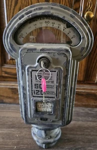 MILLER VINTAGE PARKING METER. ORIGINAL W/KEYS 30'S/EARLY 40'S PENNY/NICKEL - Picture 1 of 12