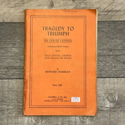 Tragedy To Triumph An Easter Cantana Solo Voices Chorus and Organ Or Piano  - Image 1 of 4